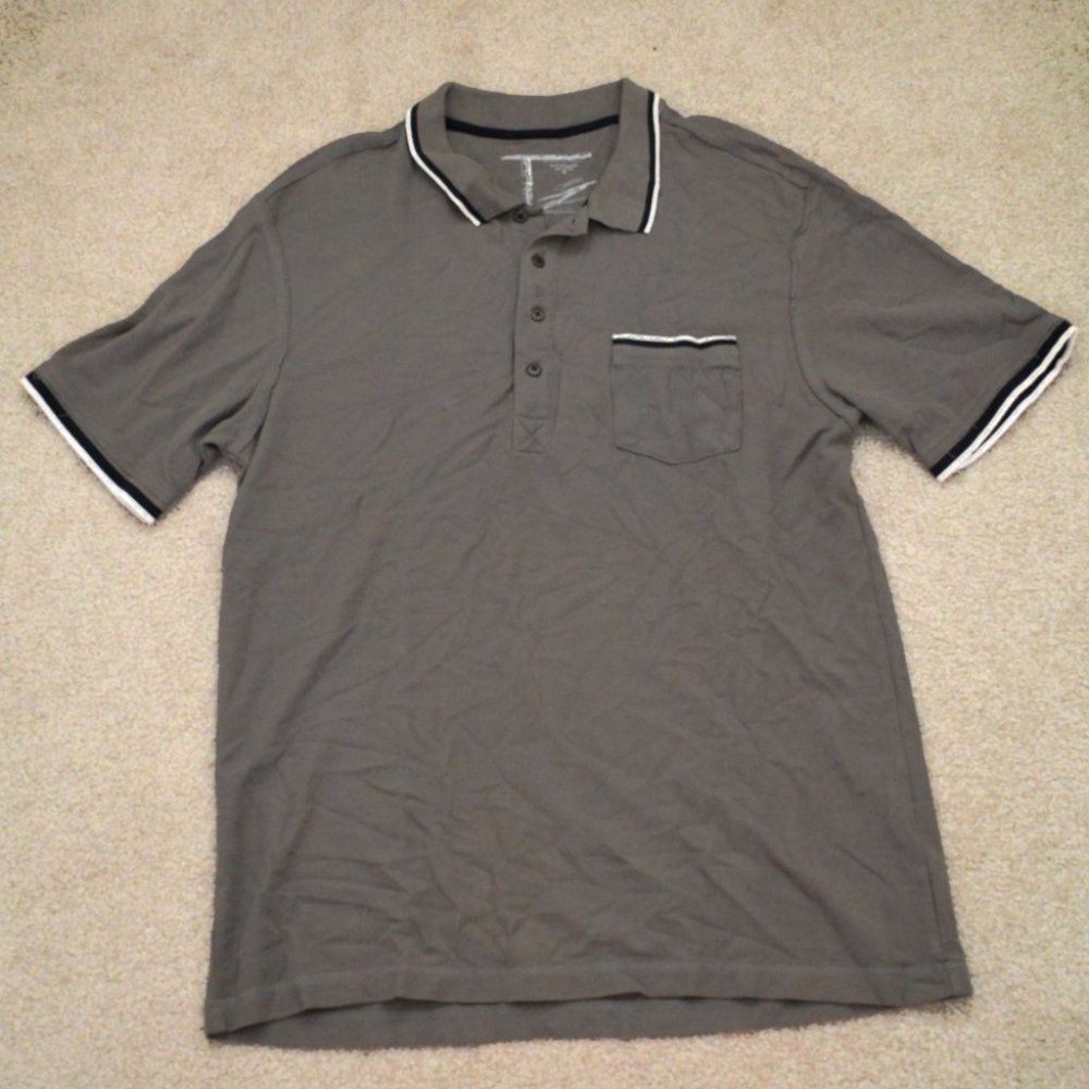 Men's dark gray polo
